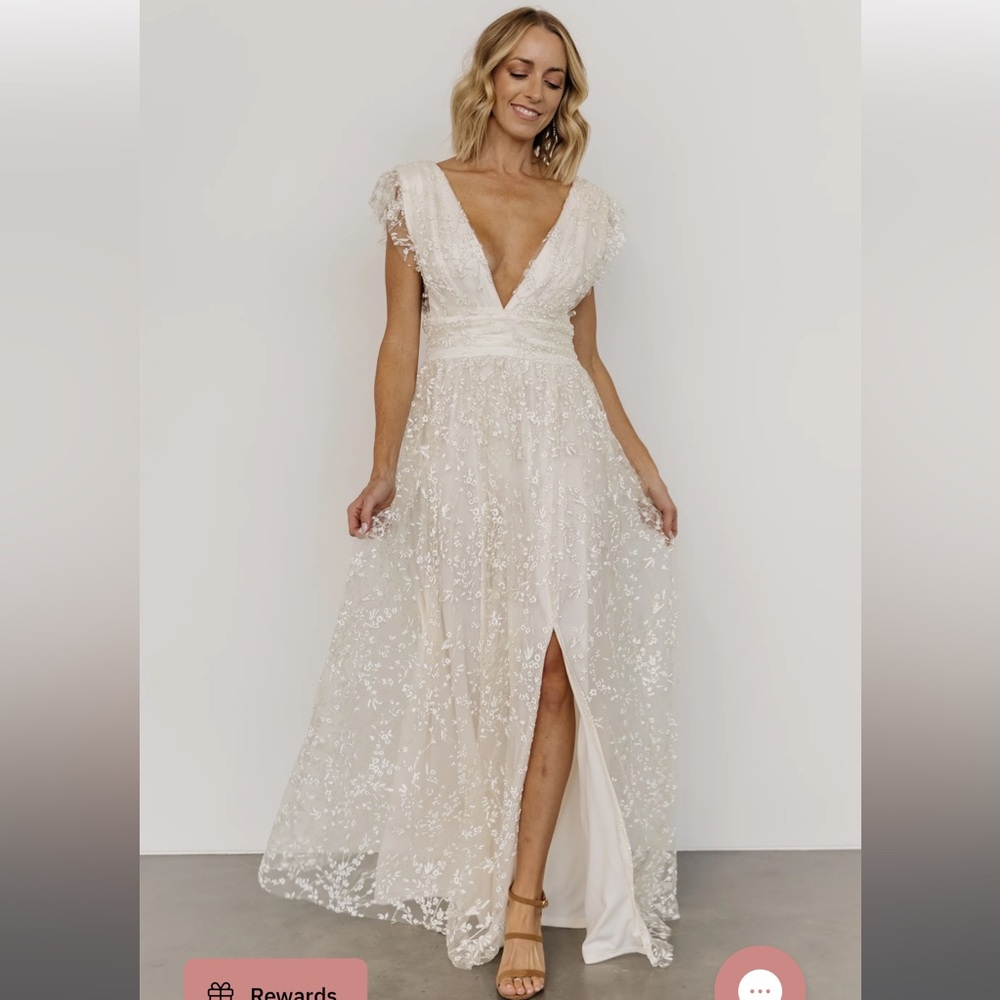 Baltic Born Cream and Gold Dress